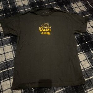 Anti Social Social Club black tshirt with fire details